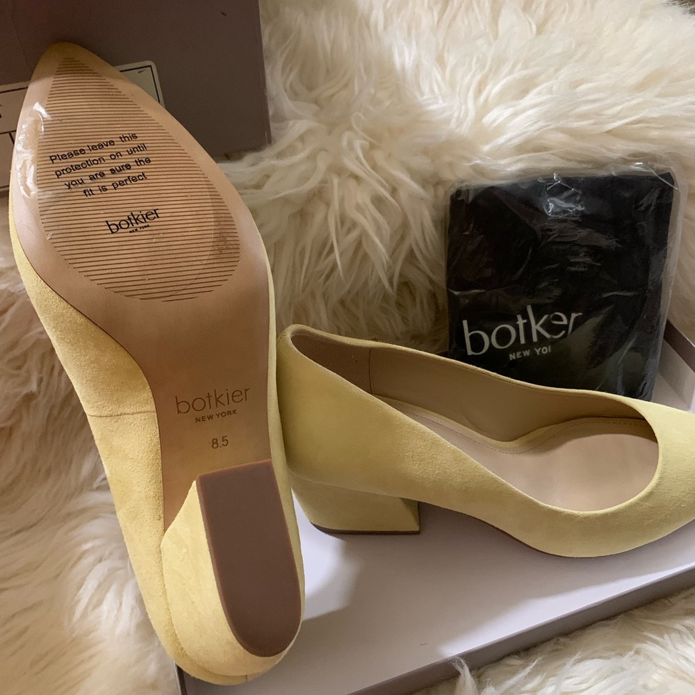 Botkier Lemon Suede Block Heels with dust bag BUY NOW! - Picture 3 of 3
